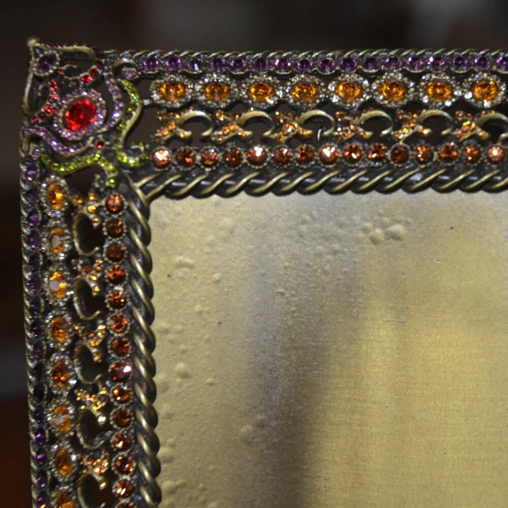 RARE JAY STRONGWATER JAY'S 1ST PATRICIA ORNATE SCROLL TIARA CRYSTAL ENAMEL FRAME
